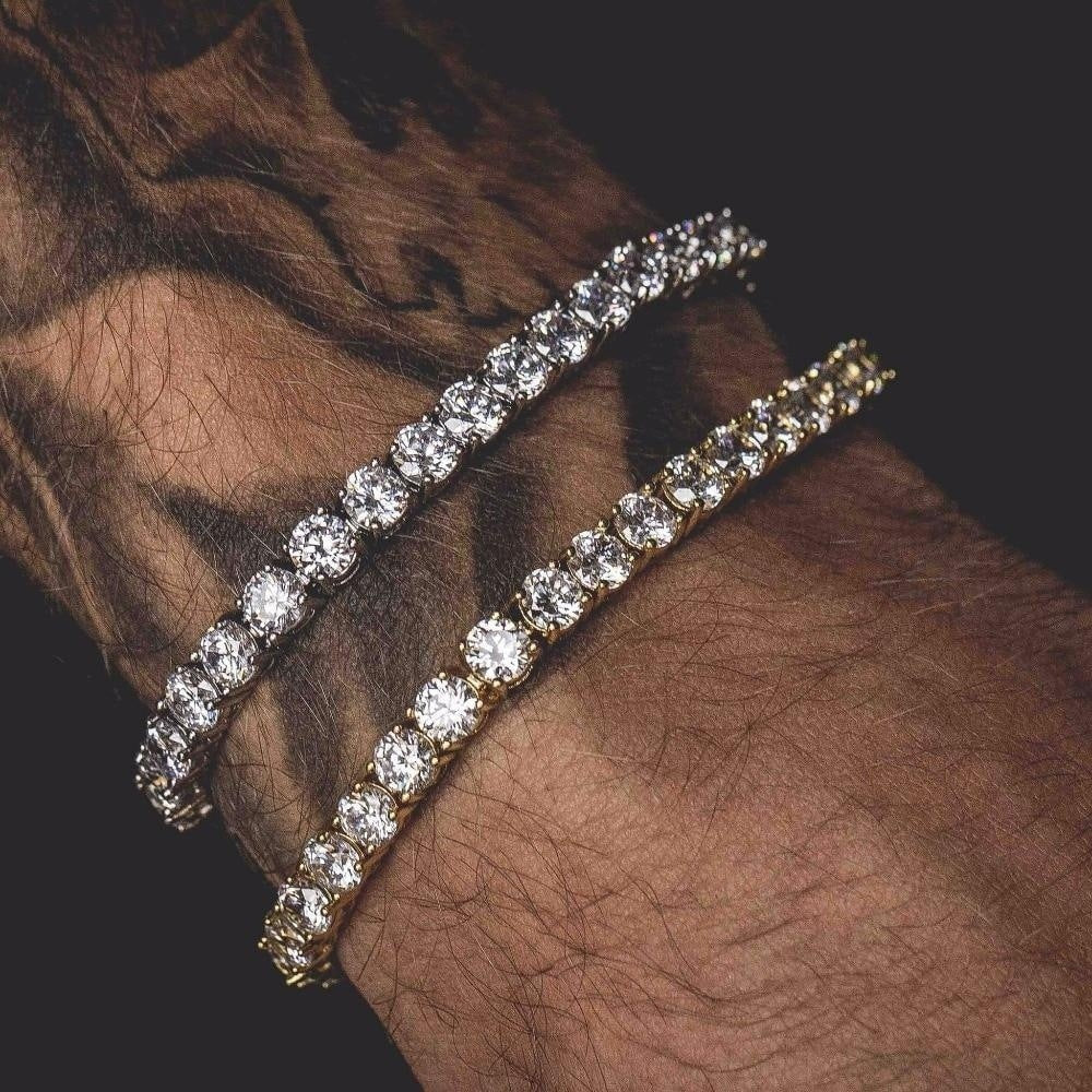 Bracelet Iced Out Single Row Rhinestones.